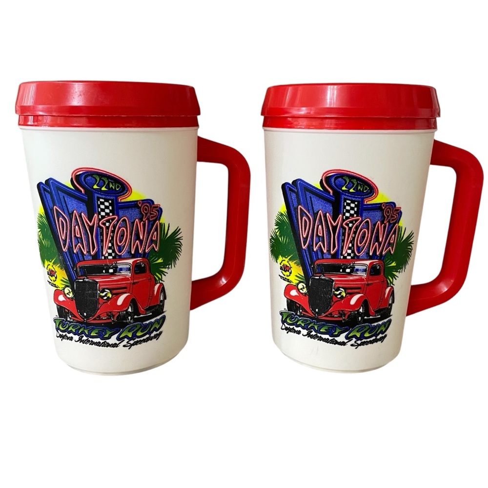Vintage 1995 Aladdin Daytona International Speedway Car Show Turkey Run Cups